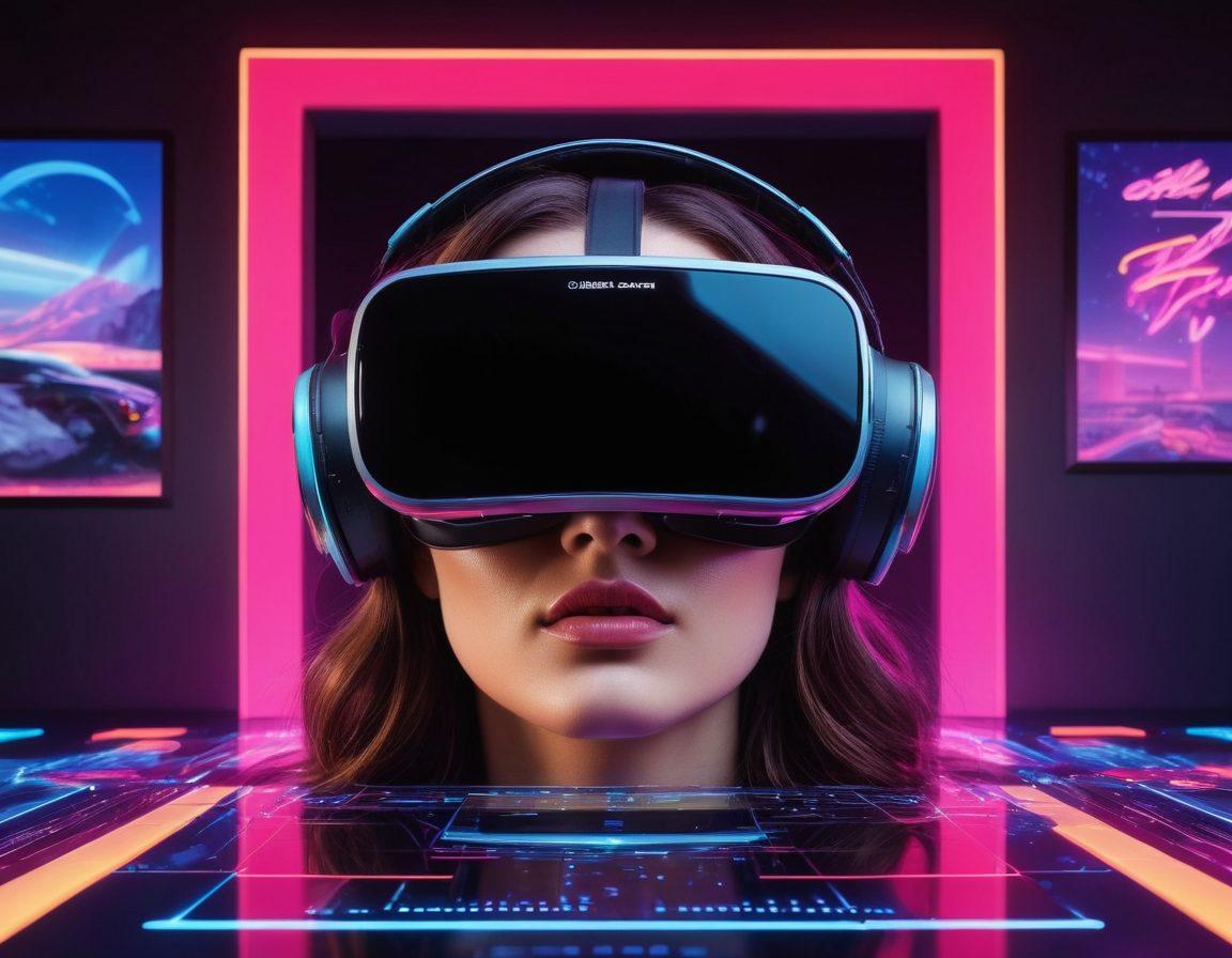 A captivating montage depicting the evolution of adult entertainment, showcasing a vintage VHS tape melting into a sleek VR headset. Include elements like retro 90s graphics and modern digital interfaces, symbolizing the transition through time. The background should have vibrant colors blending nostalgia with futuristic technology. emphasize a sense of progression and transformation. super-realistic. vibrant colors.